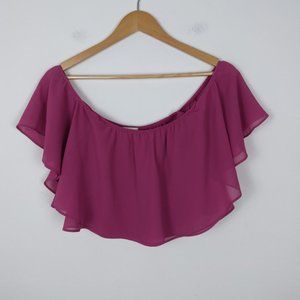 💥 Show Me Your Mumu Off Shoulder Ruffle Crop Top